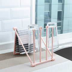Desktop Towel And Cup Hanger Foldable Shelf