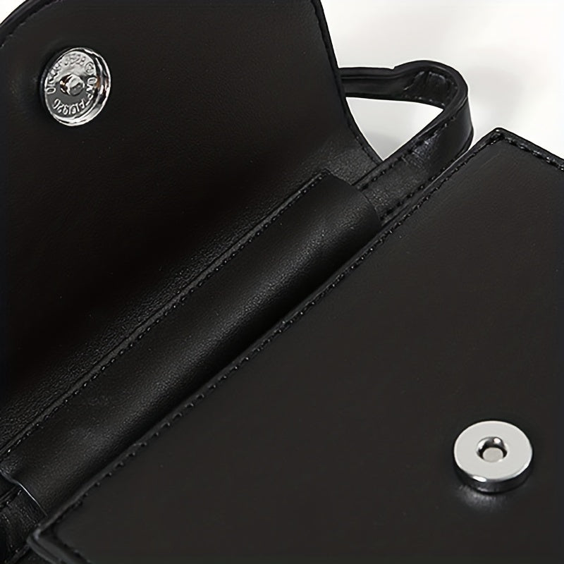 Men's Crossbody Square Bag PU Leather Shoulder Bag