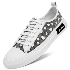 Men's Polka Dot Print Lightweight Sneakers