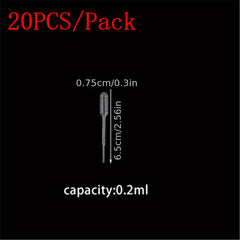 20pcs Plastic Resin Squeeze Pipettes for Silicone Mold Jewelry Making