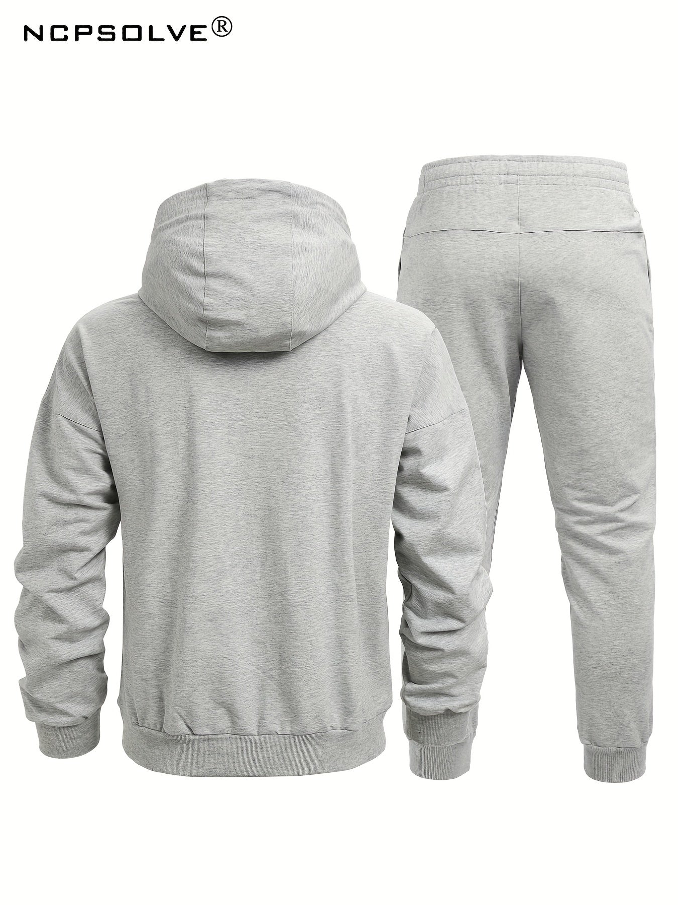 Men's Zip Up Hooded Jacket & Stretch Joggers Set