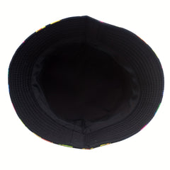 Feather Print Bucket Hat Casual Sunshade Beach Hat