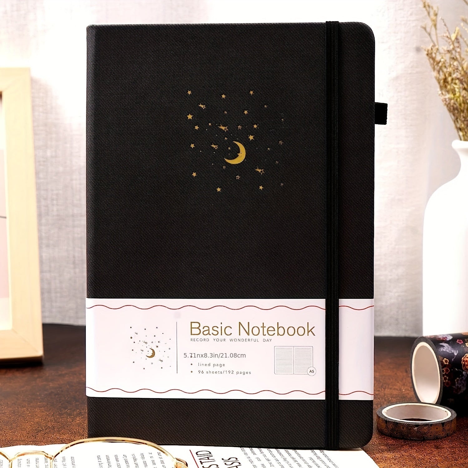 Diary Notebook 196 Pages Hardcover Notebook Diary With Pen Ring