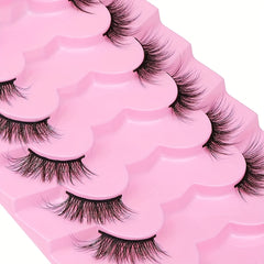 Soft Fluffy D Curl Half Eye Lashes, Natural Faux Mink False Eyelashes