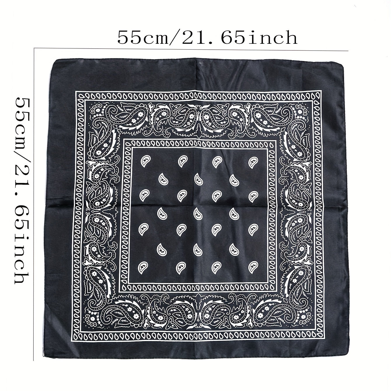 Boho Paisley Pattern Bandana Square Scarf Hair Accessories