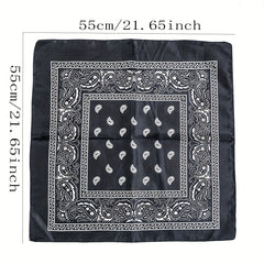 Boho Paisley Pattern Bandana Square Scarf Hair Accessories