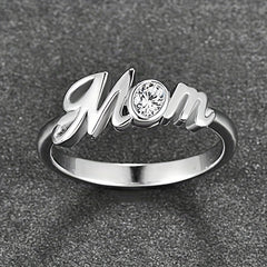 Mother's Gift Silver Plated Oval Zircon Ring for Women