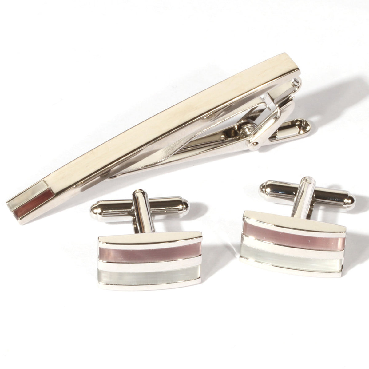 Men's Cufflinks Tie Clip Set - Ideal Gift for Him - Birthday Present