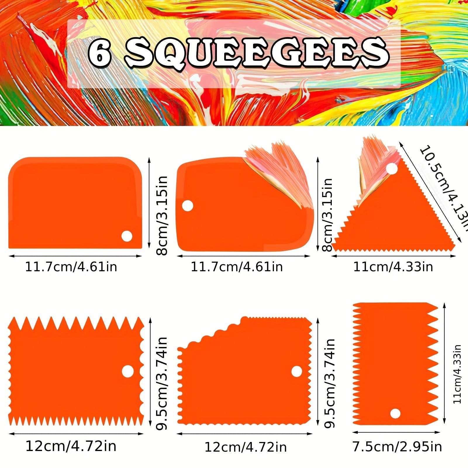 13pcs Painting Scraper Set for Art Acrylic Gouache Painting
