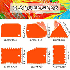 13pcs Painting Scraper Set for Art Acrylic Gouache Painting