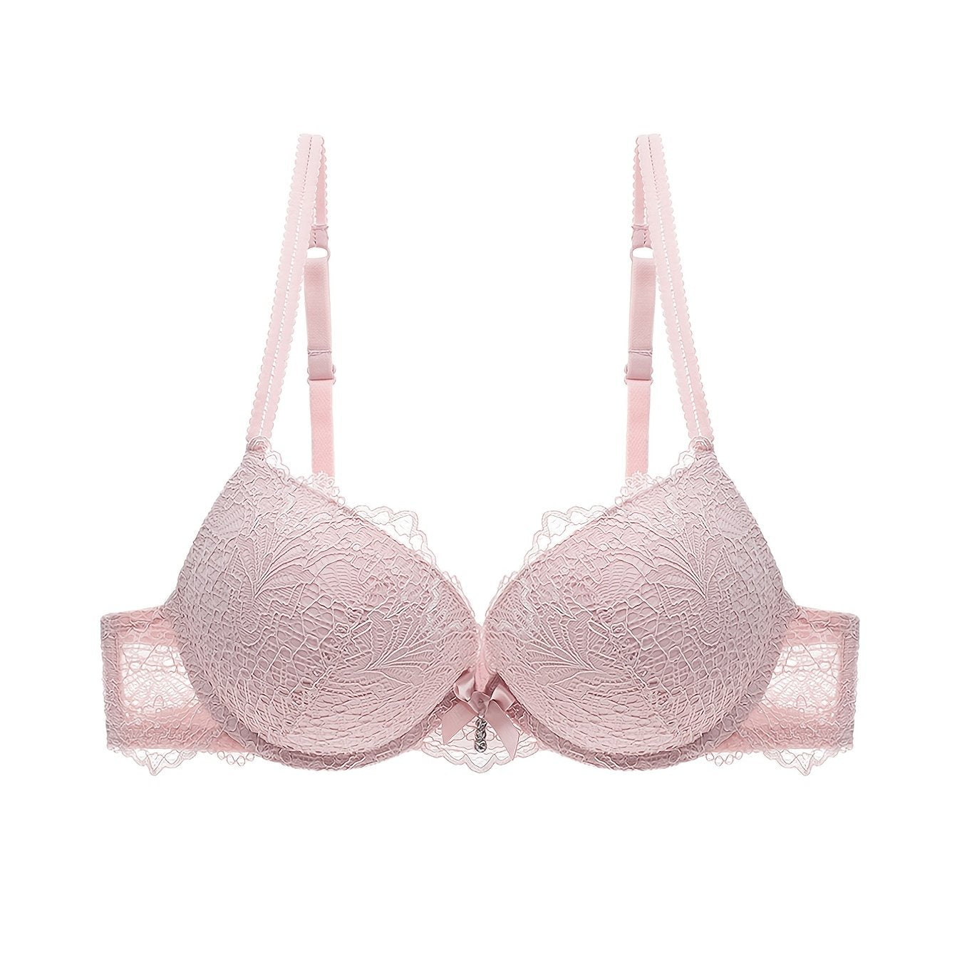 Flower Lace Bra Bow Push Up Lingerie