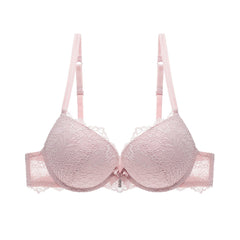 Flower Lace Bra Bow Push Up Lingerie
