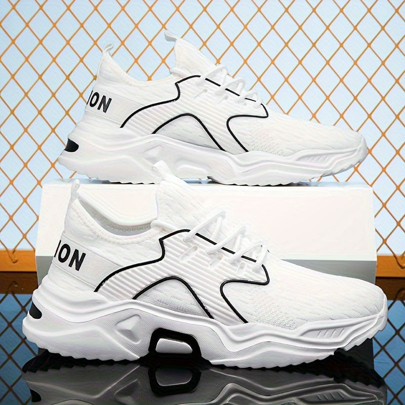 Women's Letter Graphic Mesh Running Shoes Anti Slip Athletic Sneakers