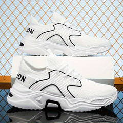 Women's Letter Graphic Mesh Running Shoes Anti Slip Athletic Sneakers