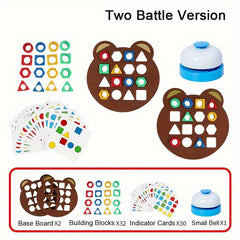 Bear Shape Matching Toys Colorful Geometric Blocks for Kids' Thinking Skills