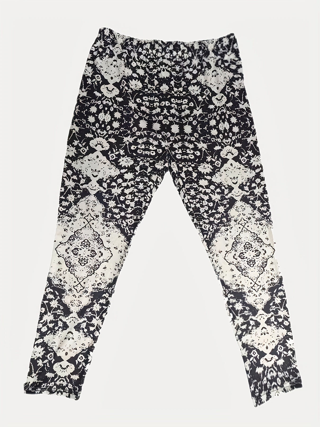 Boho High Rise Skinny Fitness Leggings - Plus Size