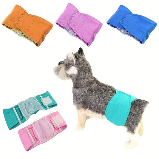 Washable Reusable Male Dog Diapers Adjustable Leak Proof Dog Pee Pants
