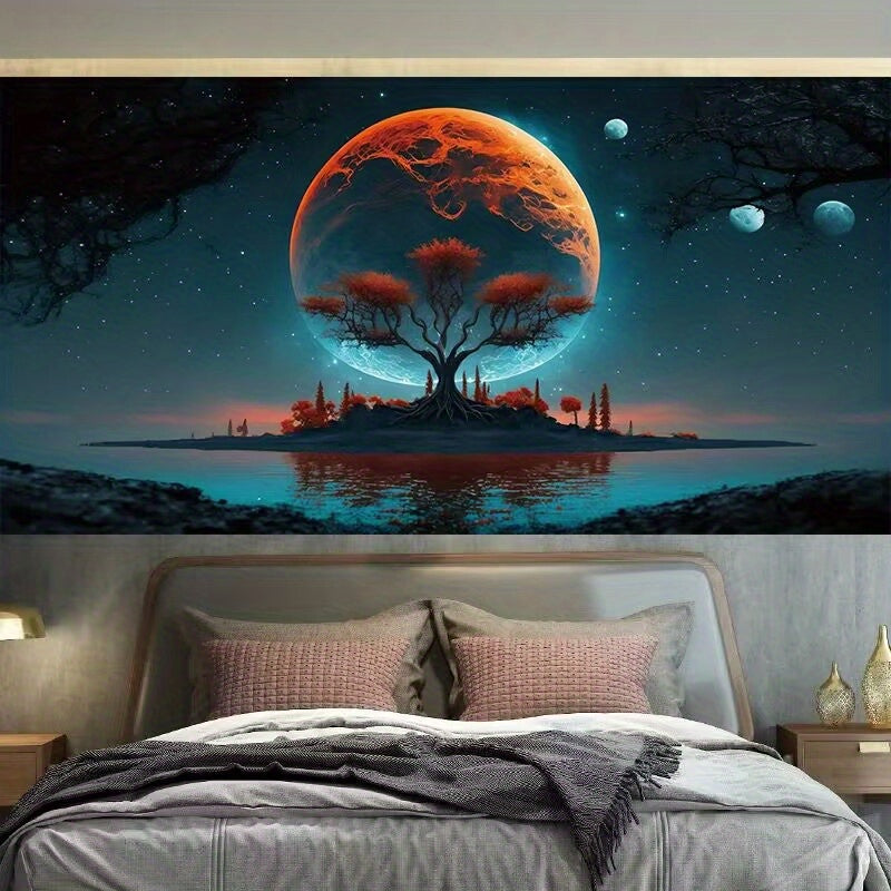 Moon & Trees in Lake 5D Diamond Painting Kit - Adult Wall Decor Gift