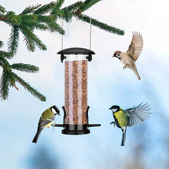 Hanging Bird Feeder for Garden and Yard with Metal Handle