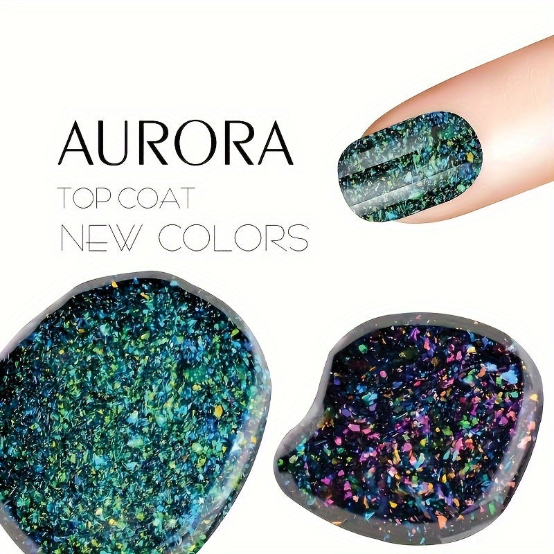 Aurora Gel Nail Polish Top Coat Hybrid Gel Varnish