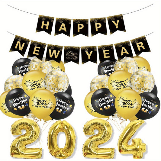 29pcs New Year Party Balloon Decoration Set