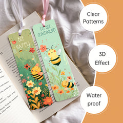 24pcs Bee Bookmarks UV DTF Pack DIY Blank Bookmarks