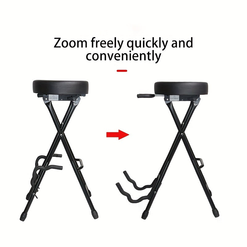 Retro Guitar Stand Stool Bracket Bass Musical Instrument Chair
