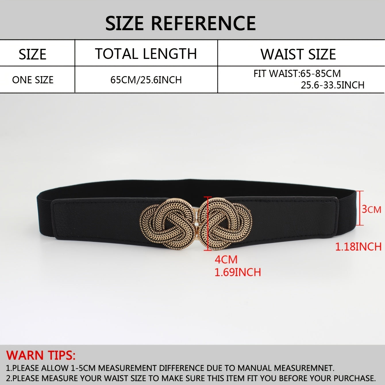 Vintage Elastic Waist Belt for Women's Dress Shirt