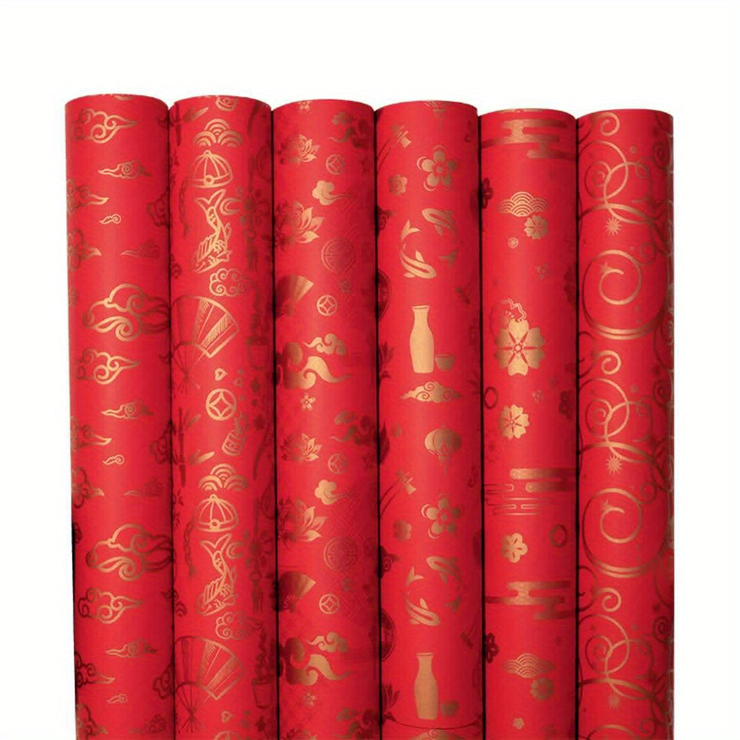 6pcs Holiday Gift Wrapping Papers Universal Decoration Paper