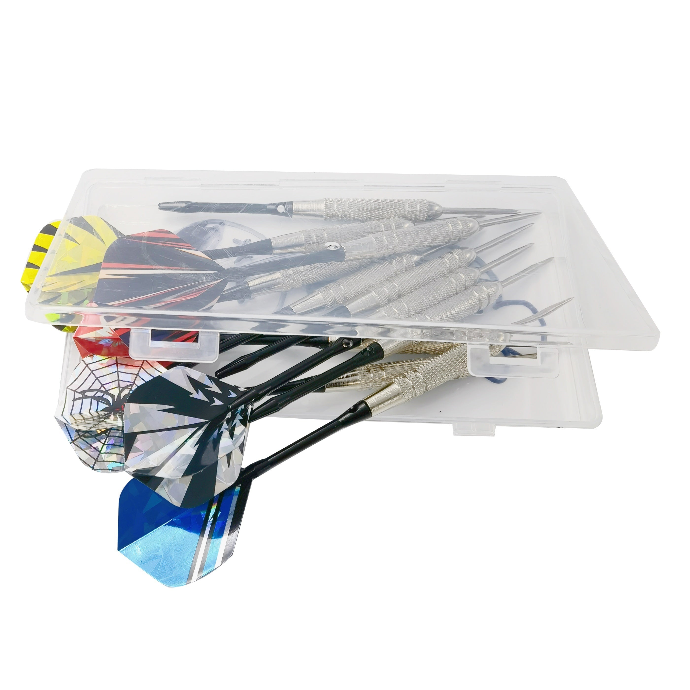 12 Piece Steel Tip Darts Set with Unique Wings & Storage Box