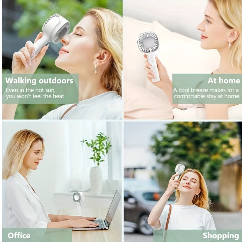 Portable Handheld Desktop Fan Manual Pocket Outdoors Office