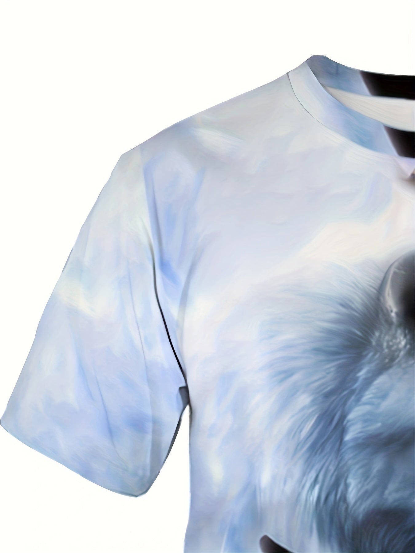 Wolf 3D Digital Pattern Men's Graphic T-shirt Short Sleeve Tops