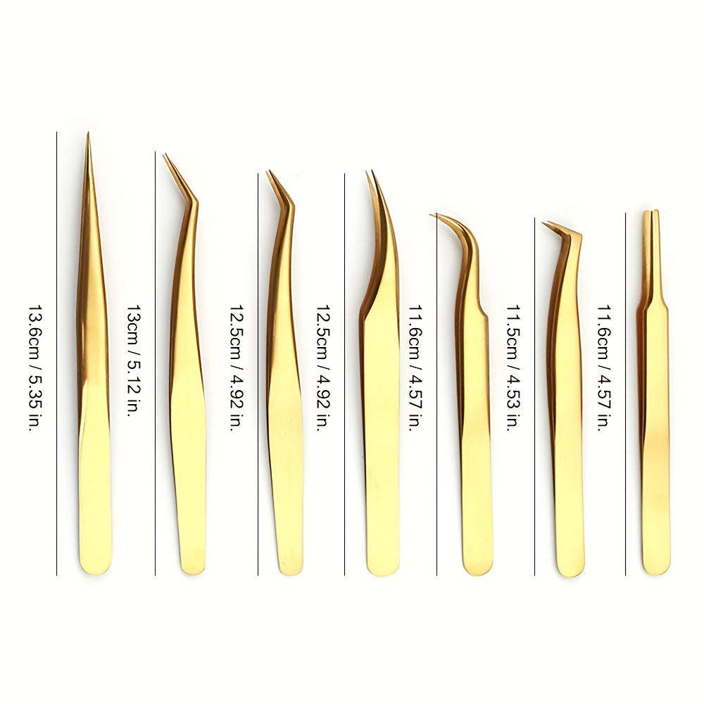 Stainless Steel Eyelash Extension Tweezers Set Volume Lash Extensions