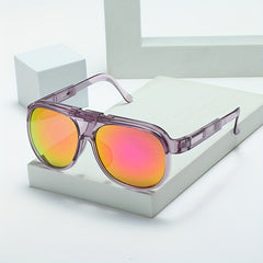 Sunglasses Large Frame Men's UV Protection Sports Outdoor Adjustable Mirror Legs