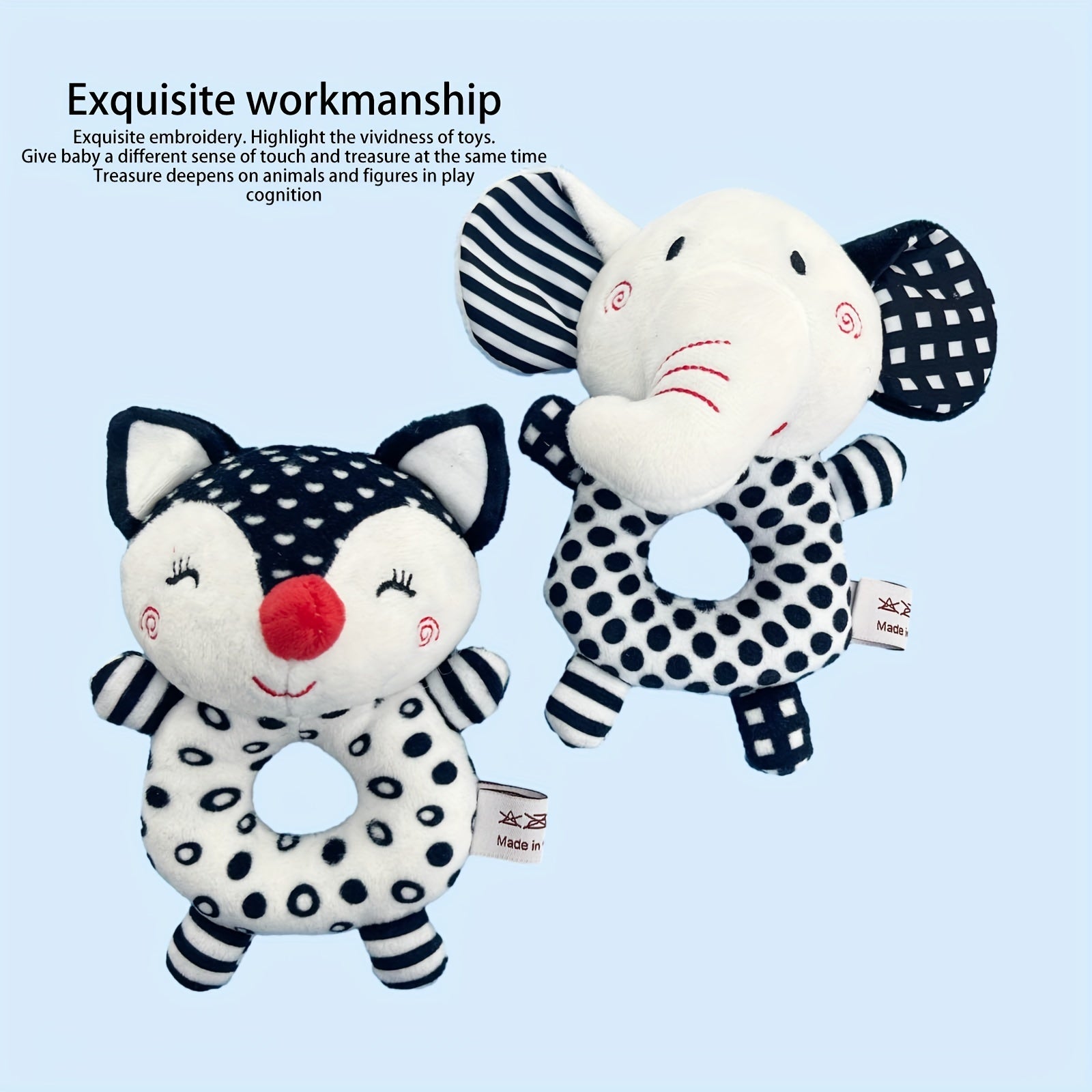 Newborn Baby Rattle Toy Ring 0-1 Year Old Fox Ele