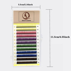 Colorful Lashes 0.07mm Eyelash Extension 8-15mm Mix Soft False Eyelashes