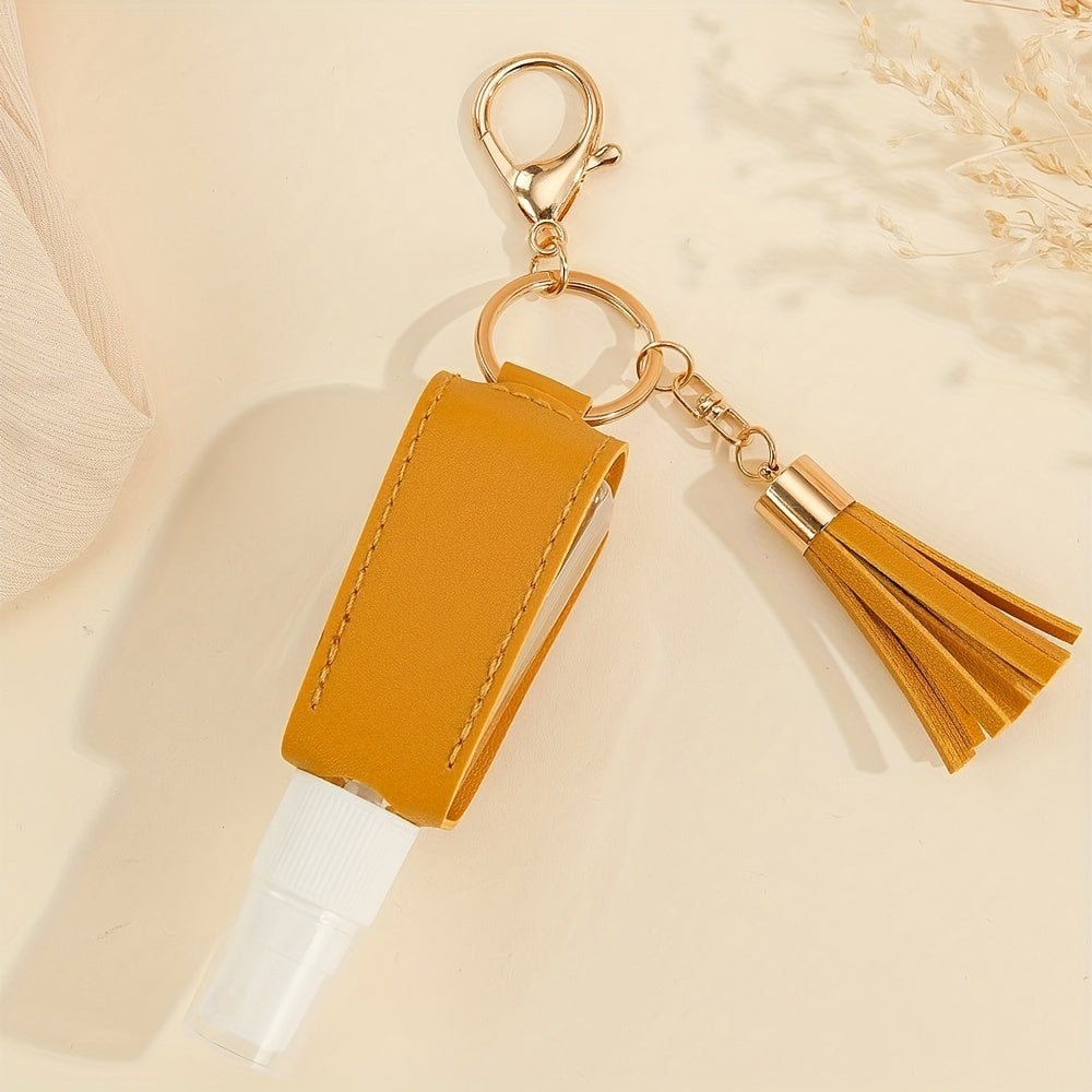 Hand Sanitizer Holder Keychain with Cosmetic Bag