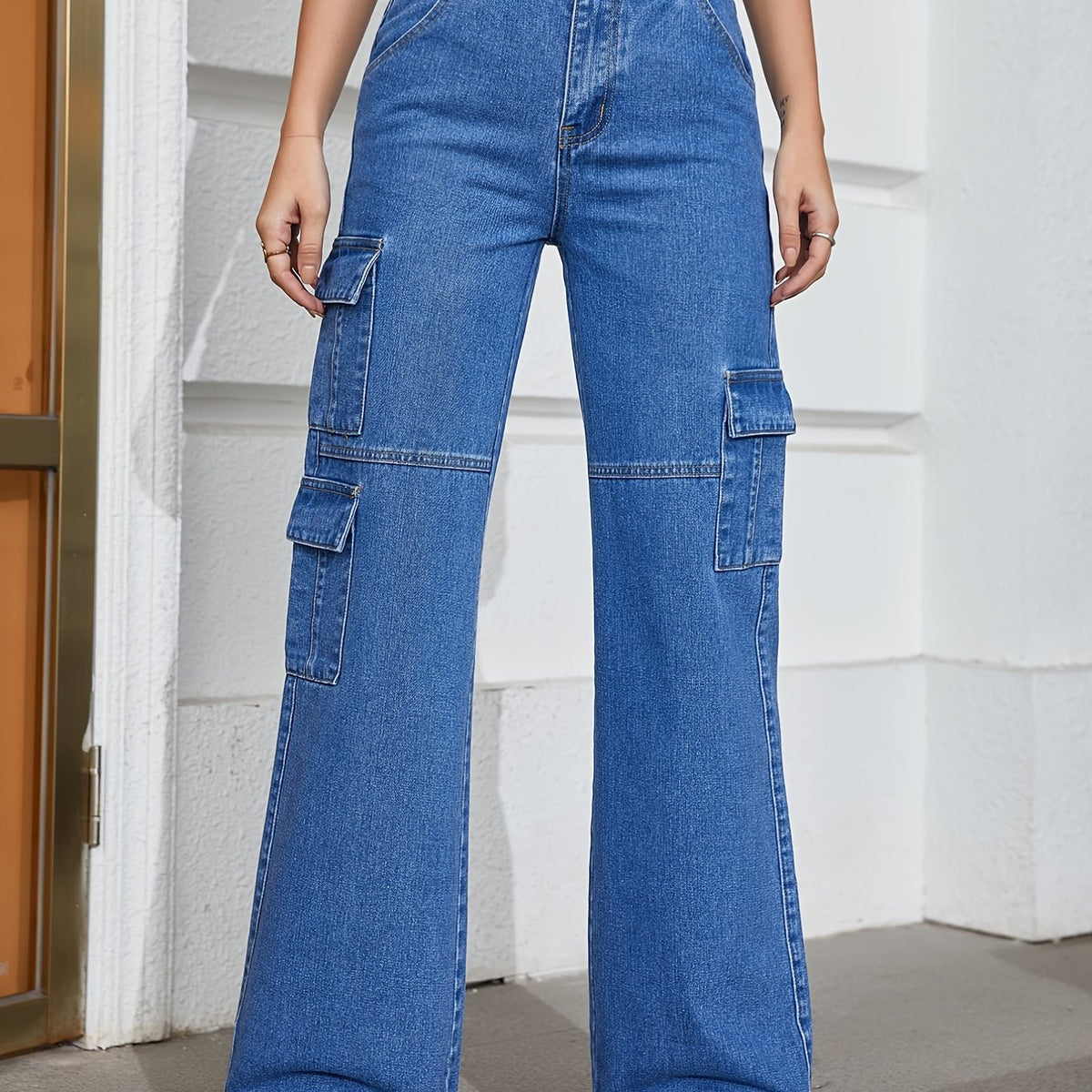 High Waist Wide Leg Baggy Denim Pants