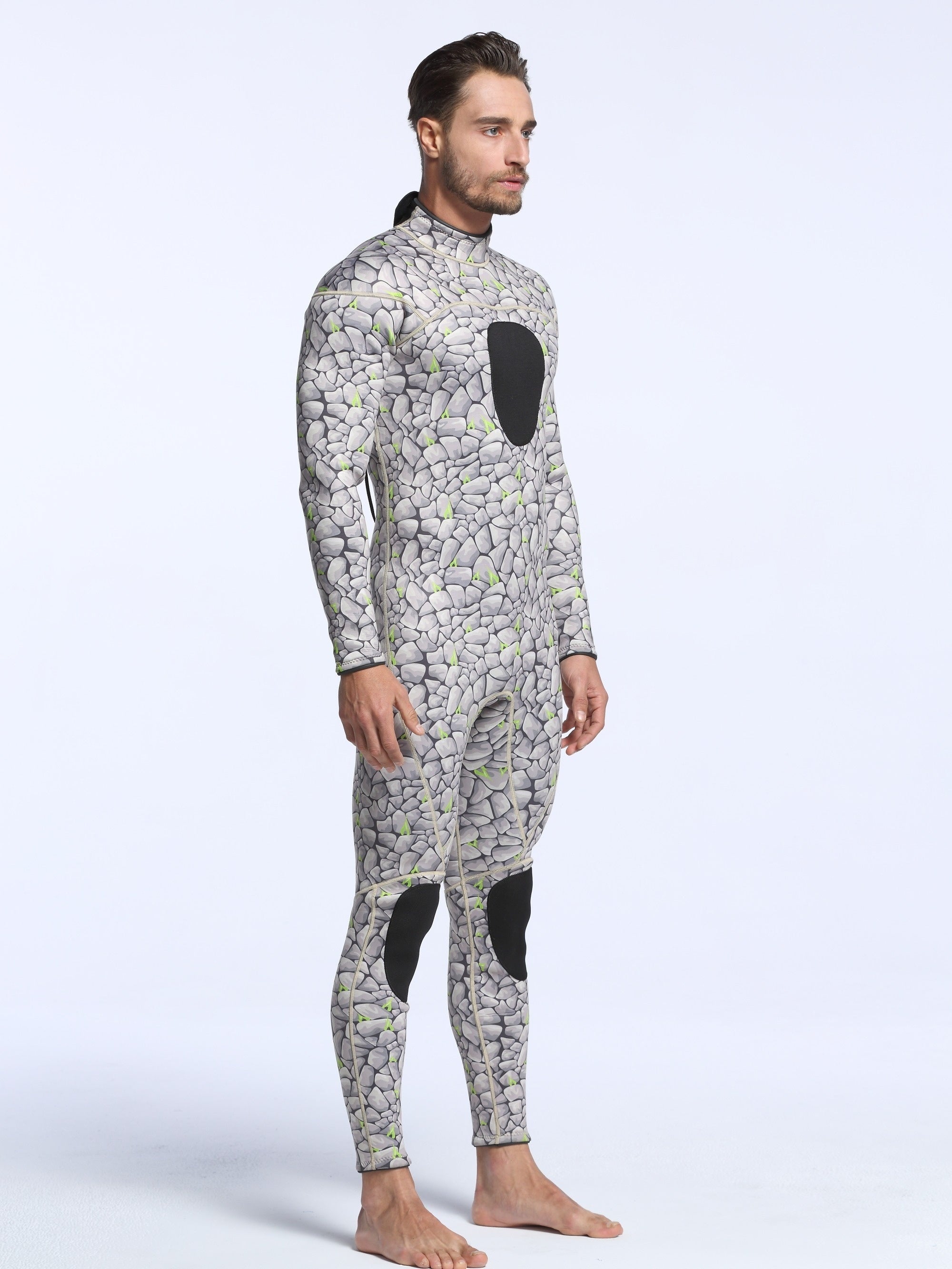 Men's Camo 3mm Neoprene Diving Suit Warm Anti Jellyfish Wetsuit