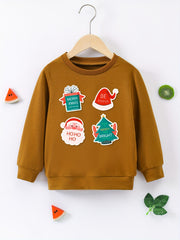 Christmas Pattern Boys Sweatshirt Kids Long Sleeve Pullover Winter Gift