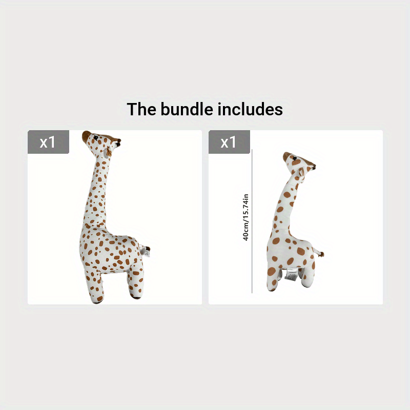2pcs Cute Giraffe Plush Toy Soft Animal Gift Christmas Decoration