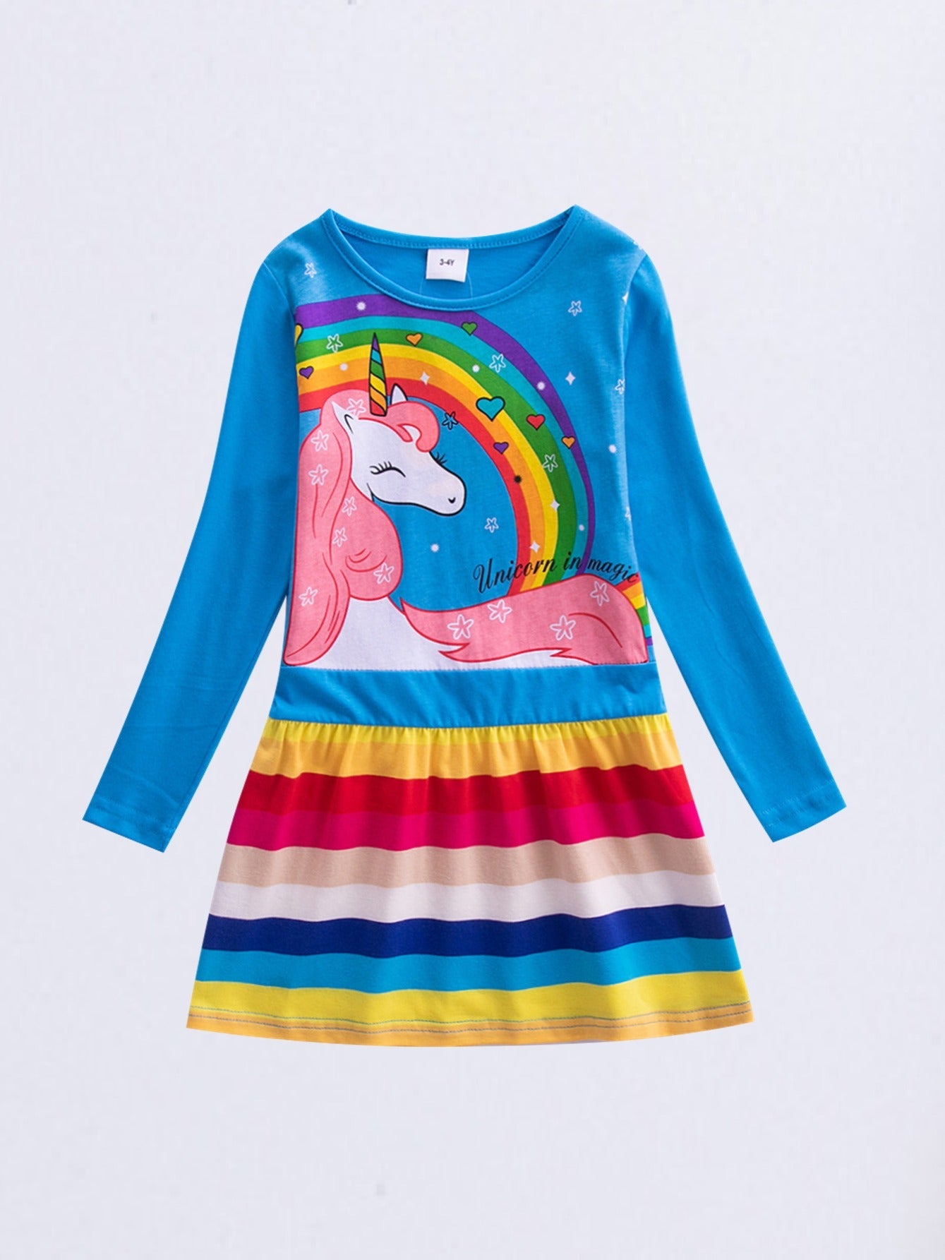 Girls Cartoon Anime Unicorn Dress