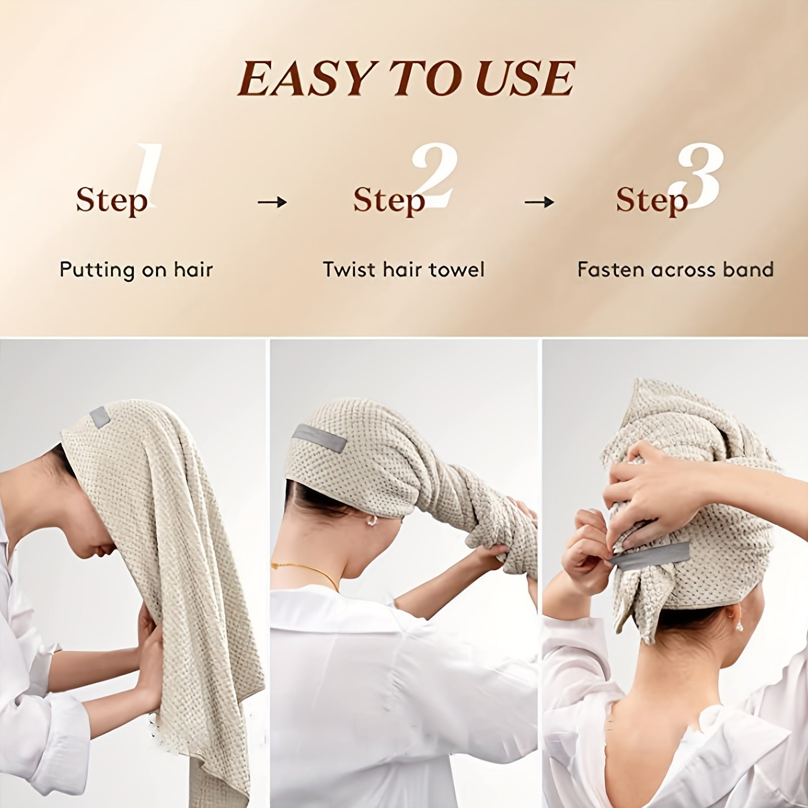 Microfiber Hair Drying Towel Quick Dry Cap