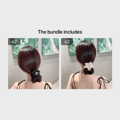 Mesh Rhinestone Flower Hair Ring Women's Hair Accessories