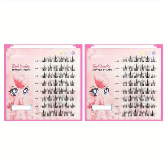 Natural Sunflower Cluster Lashes, Long Lasting, 8 Rows