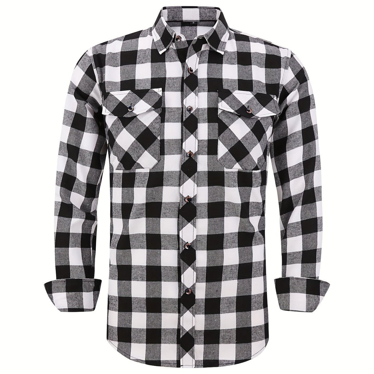 Men's Casual Plaid Button Up Shirt
