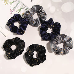 6pcs Velvet Star Scrunchies Golden Star Celestial Scrunchie