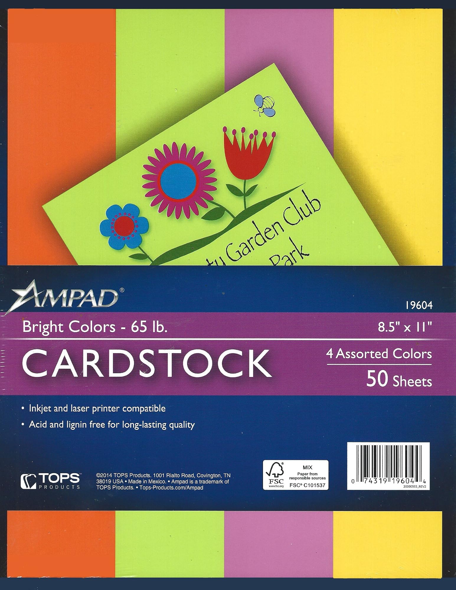 Neon Bright Colors Printable Cardstock Paper, 50 Sheets – CRAZE