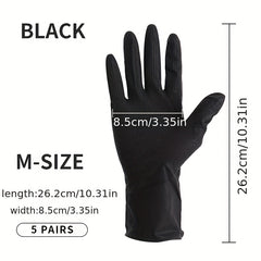 5 Pairs Reusable Hair Dye Gloves - Thick Rubber Latex for Hair Application