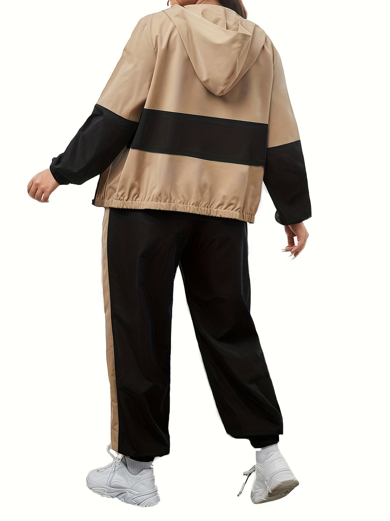  Colorblock Zip Up Hoodie & Pants Set